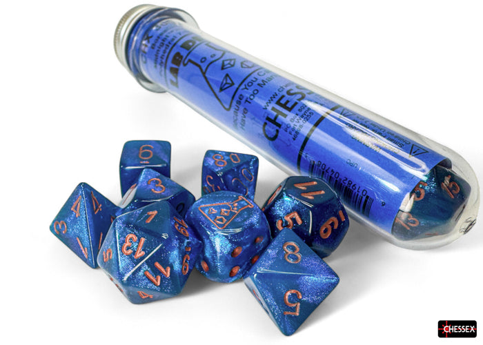 Borealis Midnight/Copper Polyhedral 7-Die Set