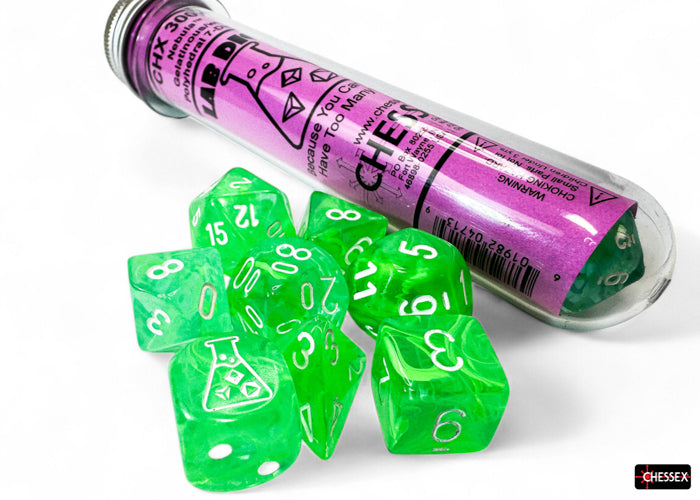 Nebula Gelatinous/White Polyhedral 7-Die Set