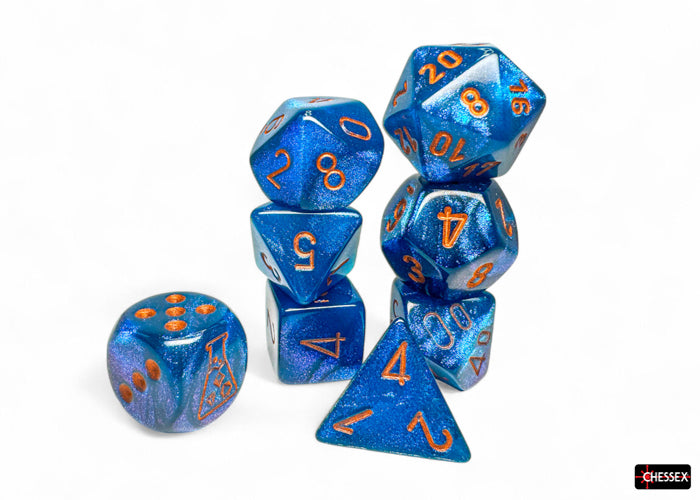 Borealis Midnight/Copper Polyhedral 7-Die Set