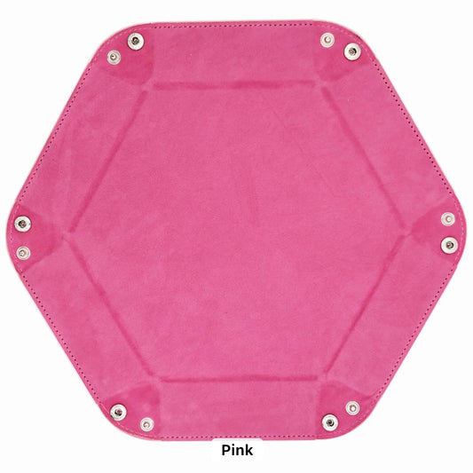 Dice Tray - Pink Hexagon