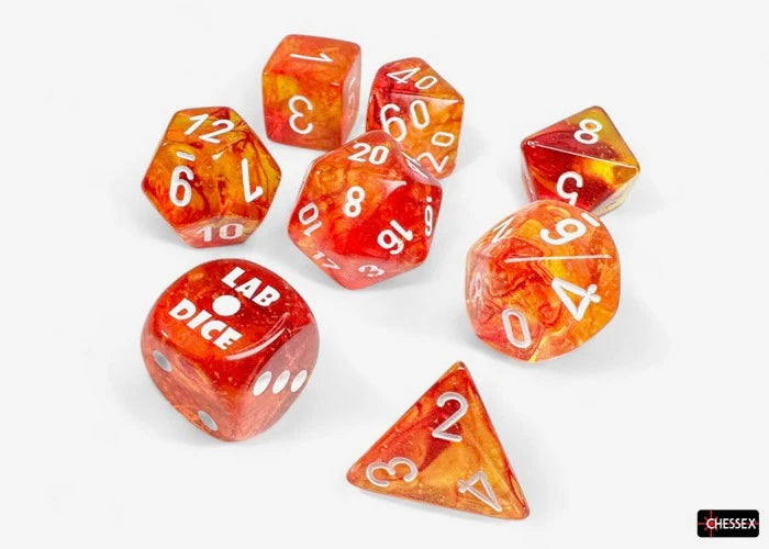 Nebula Molten/White Polyhedral 7-Die Set