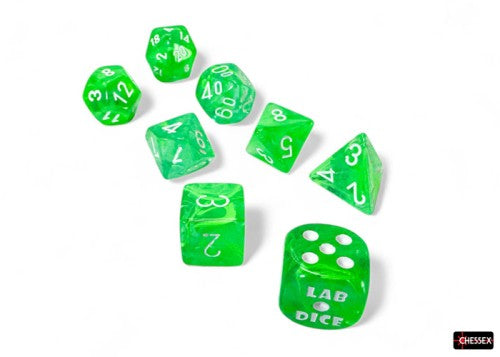 Nebula Gelatinous/White Polyhedral 7-Die Set