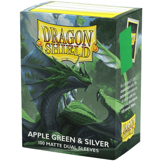 Dragon Shield: Apple Green & Silver Matte Dual Sleeves 100 ko