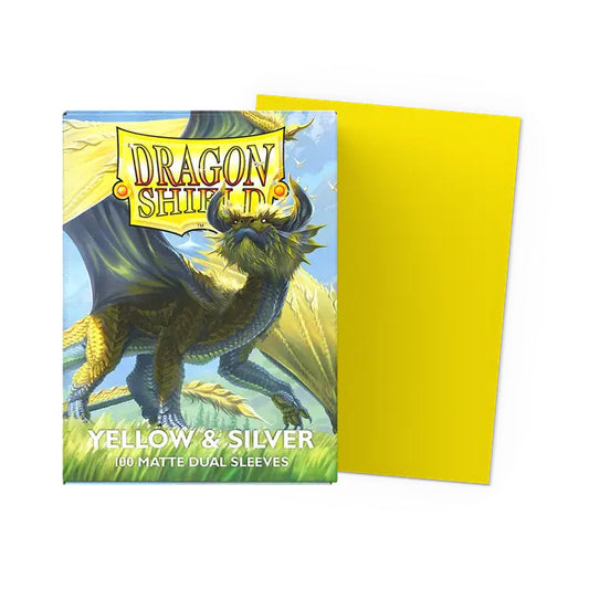 Dragon Shield: Yellow & Silver Matte Dual Sleeves 100 ko