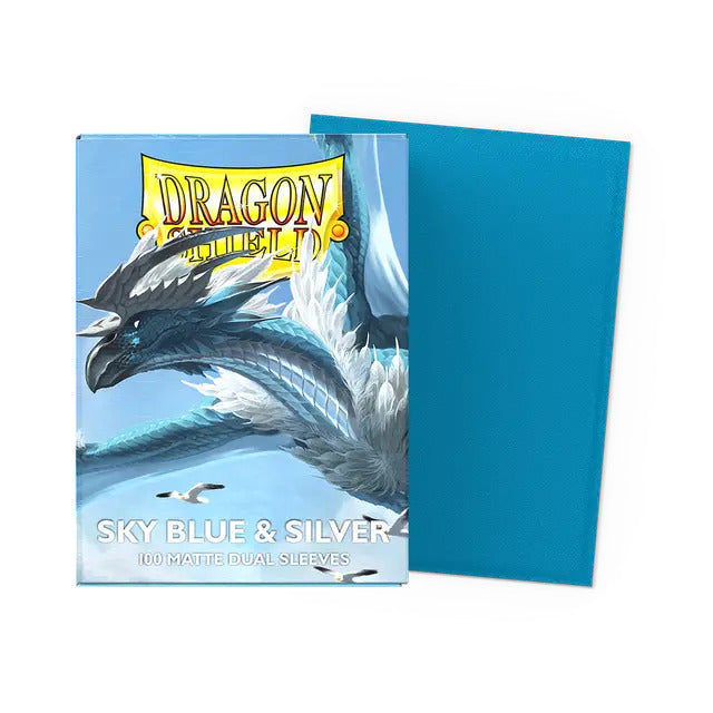 Dragon Shield: Sky Blue & Silver Matte Dual Sleeves 100 ko