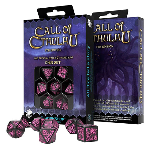 Call of Cthulhu: Black and Magenta Dice Set
