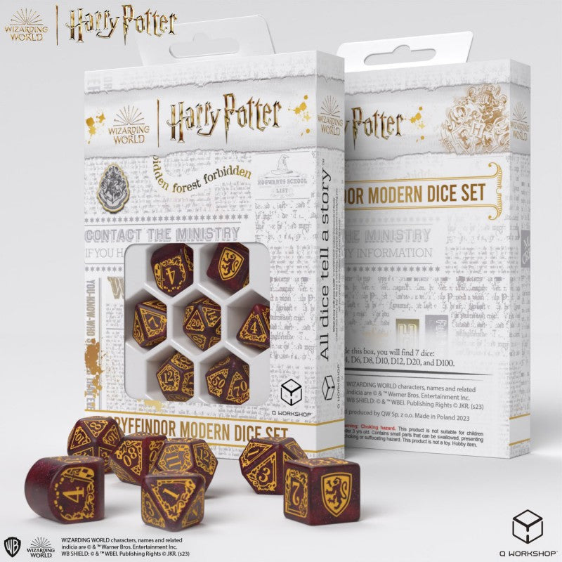Harry Potter - Gryffindor Modern Dice Set - Red