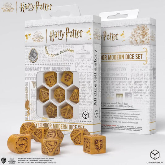 Harry Potter - Gryffindor Modern Dice Set - Gold