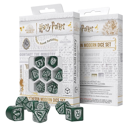 Harry Potter - Slytherin Modern Dice Set - Green