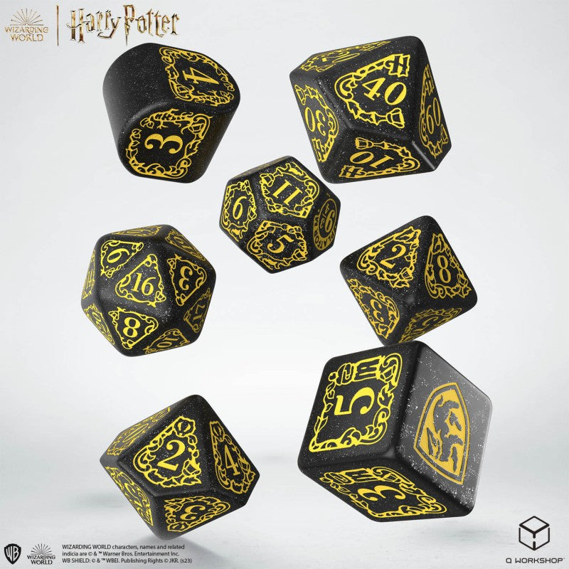 Harry Potter - Hufflepuff Modern Dice Set - Black
