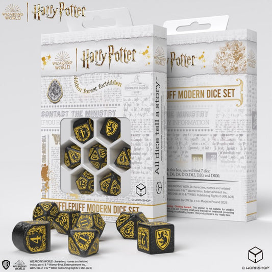 Harry Potter - Hufflepuff Modern Dice Set - Black
