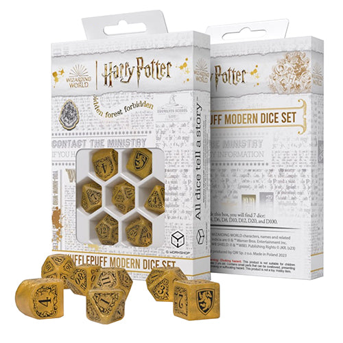 Harry Potter - Hufflepuff Modern Dice Set - Yellow